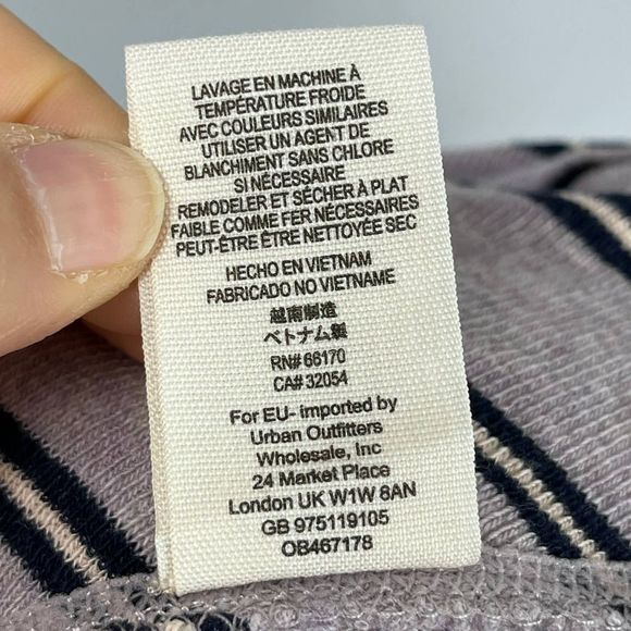 Free People Garden Stripe Purple Tunic Swing Tank Top Size Small - Picture 13 of 15